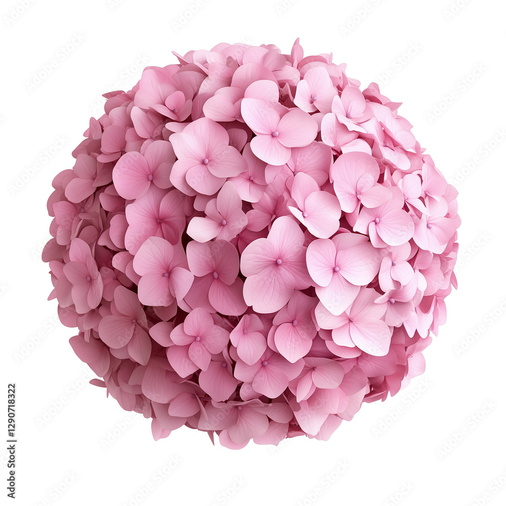 Pink Hydrangea Flower Sphere isolated on transparent or white background
Pink Hydrangea Flower Sphere isolated on transparent or white background