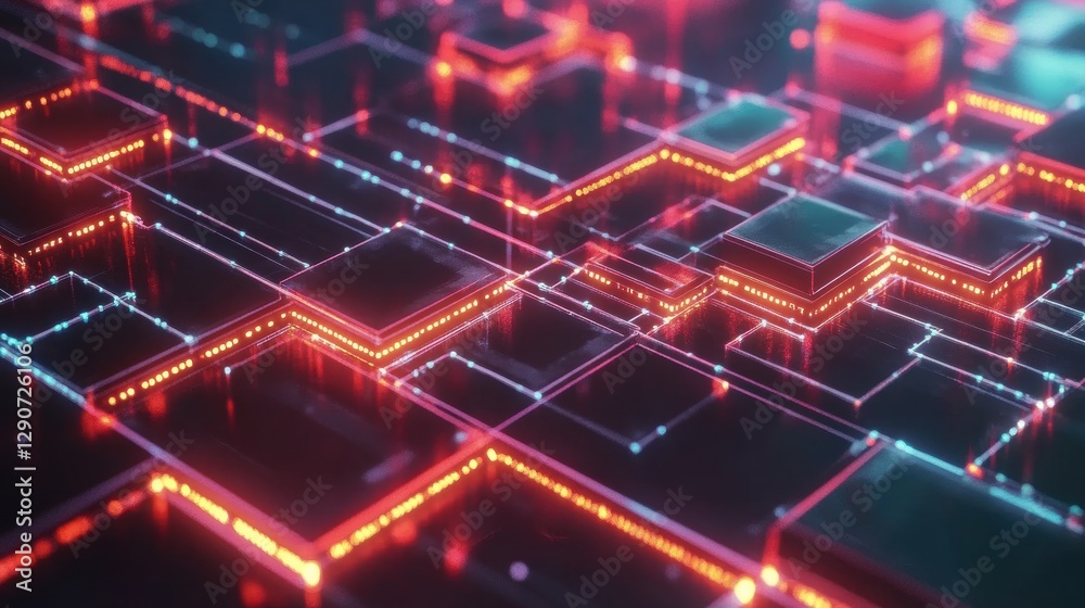 A modern blockchain-inspired digital background with interconnected glowing lines and nodes. A modern blockchain-inspired digital background with interconnected glowing lines and nodes.