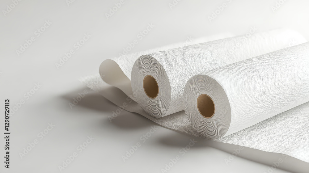 Realistic paper roll mock up set isolated vector illustration blank white 3d kitchen towel template Realistic paper roll mock up set isolated vector illustration blank white 3d kitchen towel template