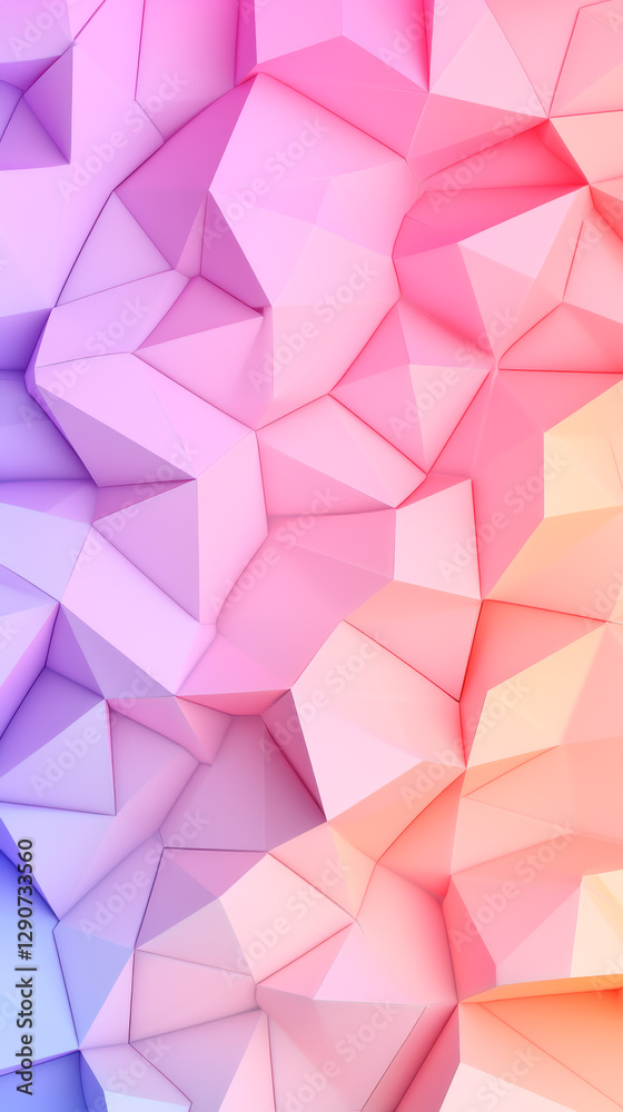 Obraz premium Colorful geometric pattern with gradients and sharp edges for modern design projects.