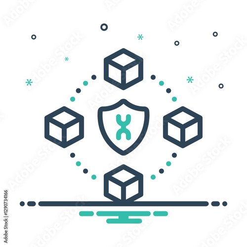 Mix icon for blockchain