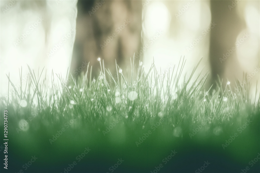A soft-focus close-up of green grass covered in morning dew. The fresh dew drops on the blades of grass reflect the soft light, conveying a peaceful and natural feel. A soft-focus close-up of green grass covered in morning dew. The fresh dew drops on the blades of grass reflect the soft light, conveying a peaceful and natural feel.