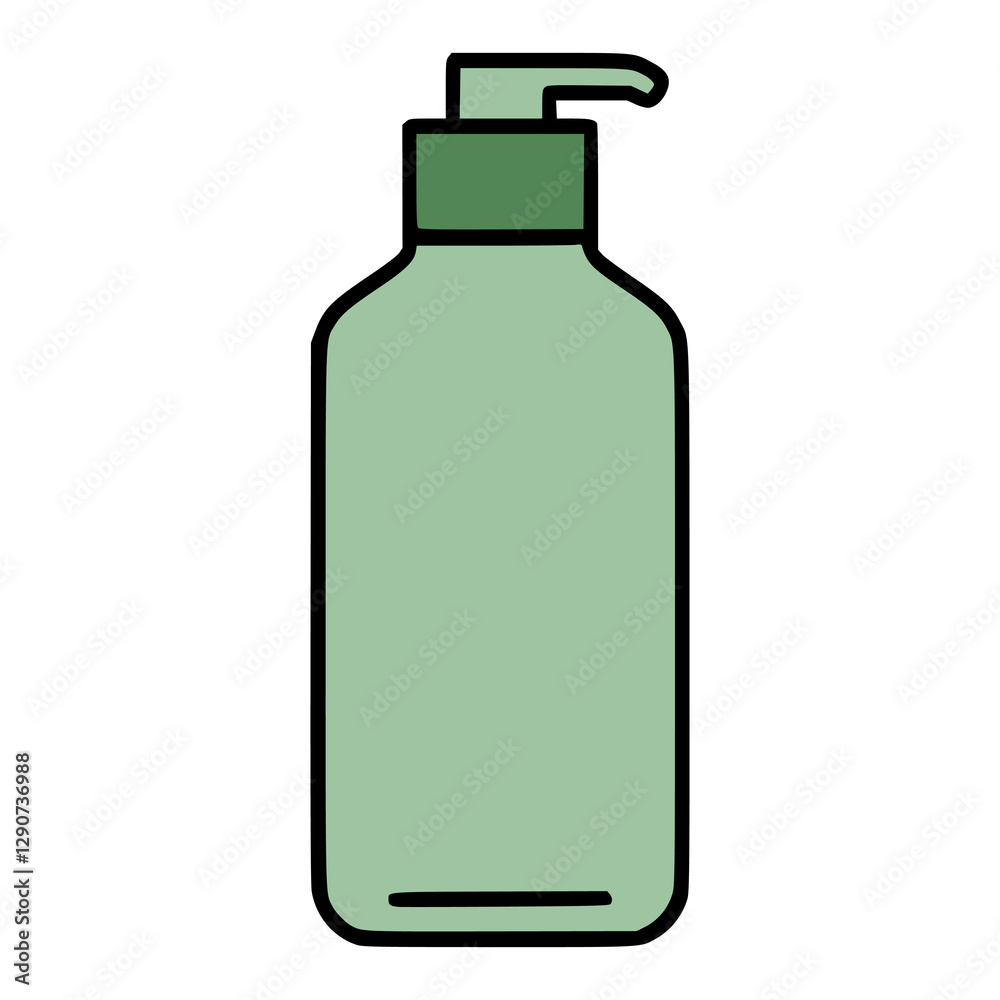 green cosmetic bottle beauty fashion lifestyle flat color vector illustration template design green cosmetic bottle beauty fashion lifestyle flat color vector illustration template design