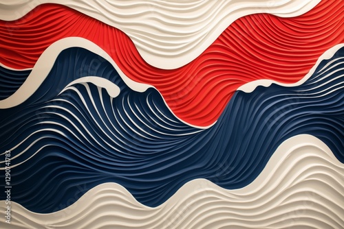 Colorful Abstract Wall Art With Wavy Patterns in a Modern Interior Setting