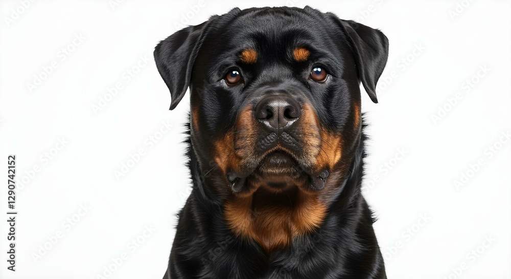Obraz premium Rottweiler dog looking at camera, close up