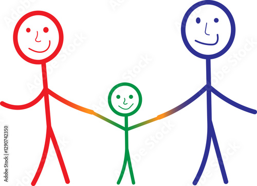 beautiful logo with colored people holding hands
