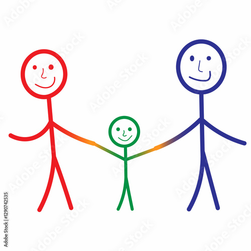 beautiful logo with colored people holding hands