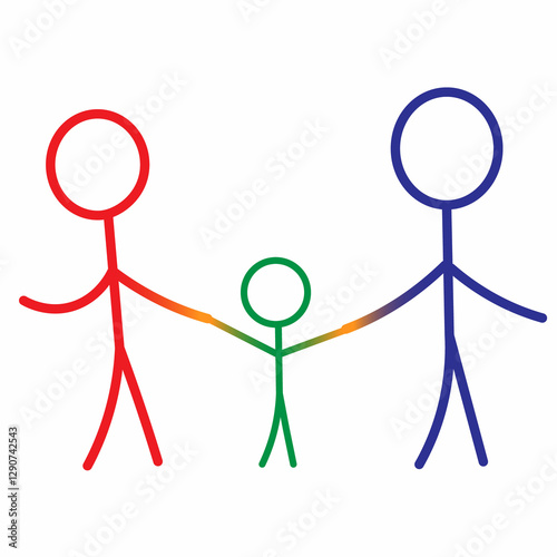 beautiful logo with colored people holding hands