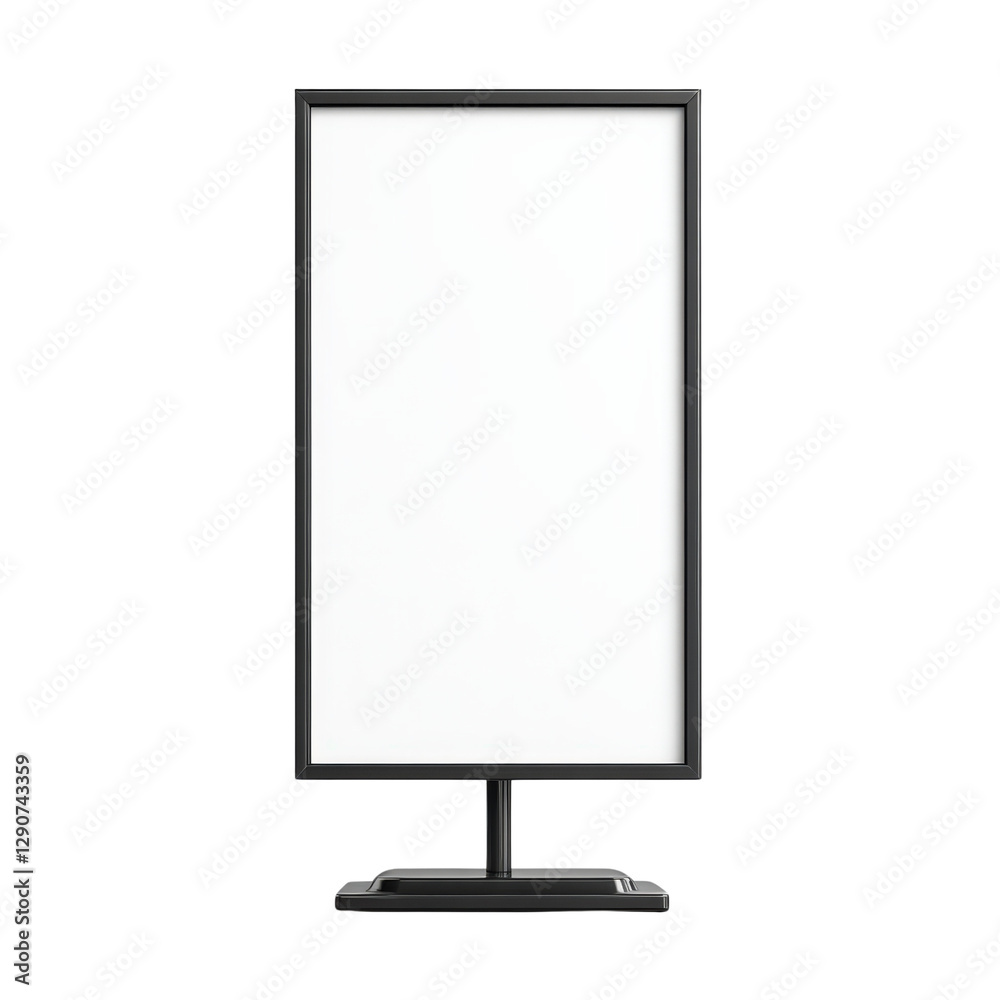 Blank advertising frame on board for creative concepts Blank advertising frame on board for creative concepts