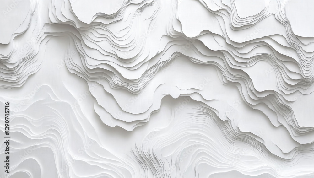 White topographic map background with paper texture, white paper topography vector illustration. Topographical lines pattern for design and nature map concept. White topographic map background with paper texture, white paper topography vector illustration. Topographical lines pattern for design and nature map concept.