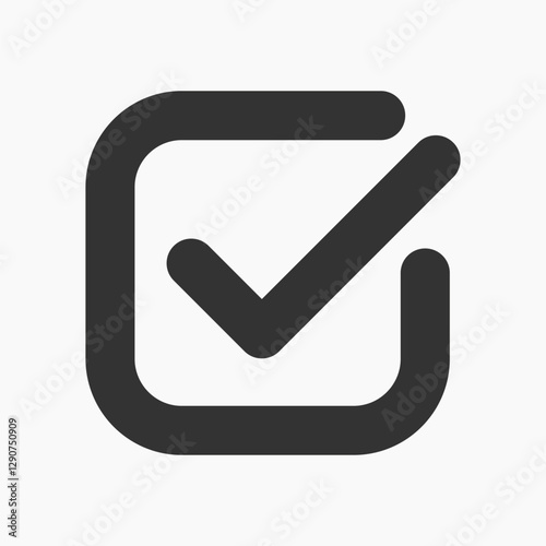 Minimalist checkmark icon design vector