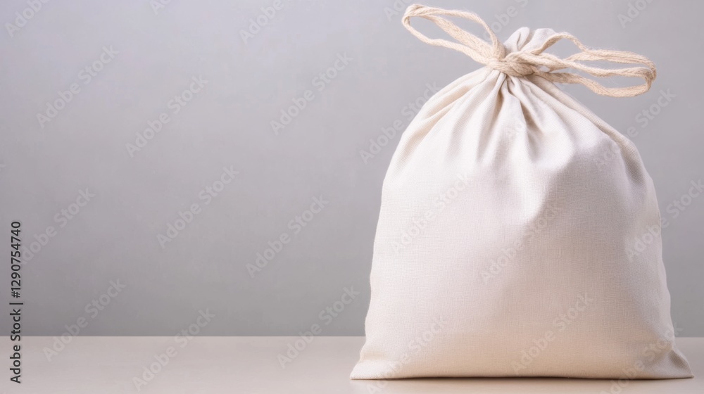 Simple cotton bag ready for various creative uses in home setting Simple cotton bag ready for various creative uses in home setting