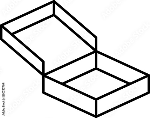 Delivery packaging vector icon. Cargo cardboard box icons. Carton package sign from line geometric shapes.