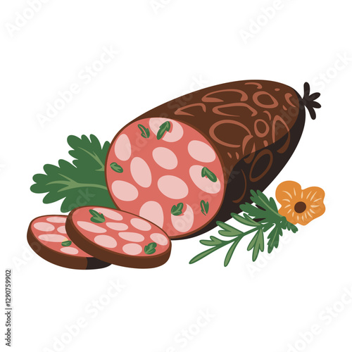 Sliced Salami with Herbs