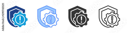 Risk Management icon set multiple style collection