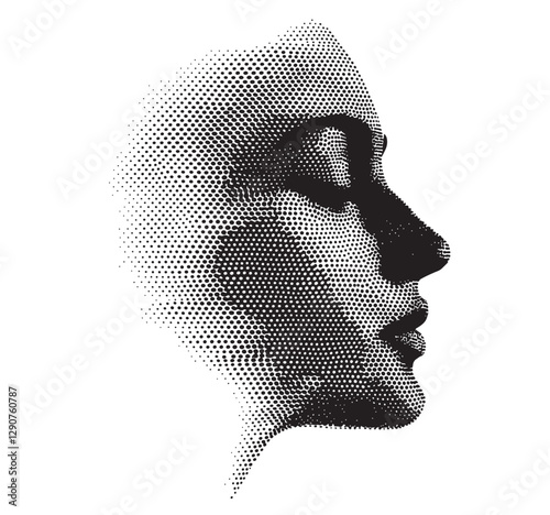 half-tone design of a face
