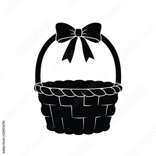 basket with easter eggs