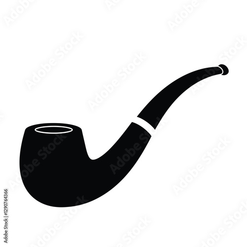 tobacco pipe isolated on white background