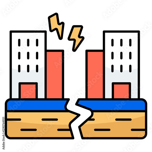 Trendy design icon of earthquake
