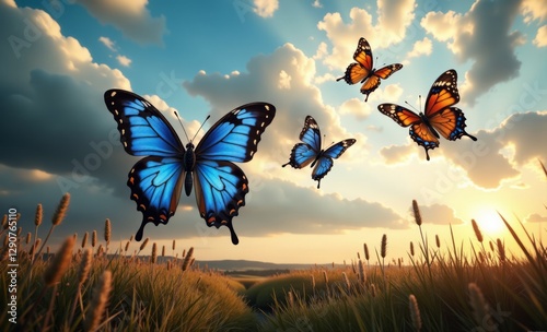 Butterfly Contracts Abstract contracts transforming into butterflies upon agreement 