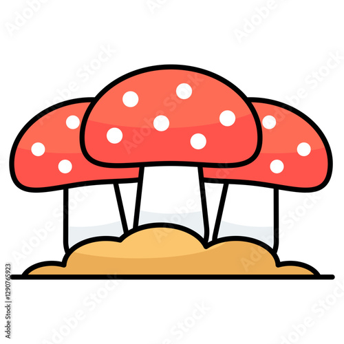 Modern design icon of mushroom