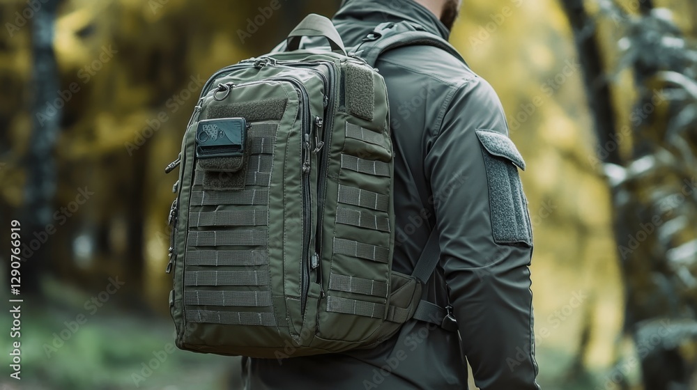 Fototapeta premium Tactical Backpack - Durable Outdoor Gear