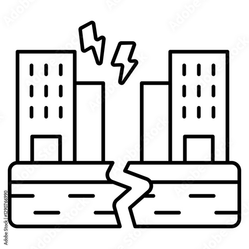 Trendy design icon of earthquake