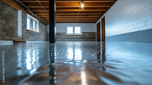 A clean, organized crawl space featuring high-quality reflective insulation blankets. Dimple board flooring enhances air control, creating a well-regulated, energy-efficient home f photo