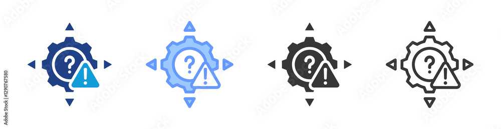 Random Error icon set multiple style collection Random Error icon set multiple style collection