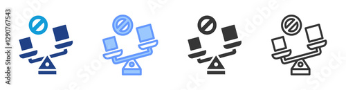 Bias icon set multiple style collection