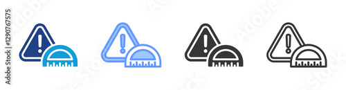 Measurement Error icon set multiple style collection