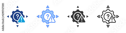 фотографія Random Error icon set multiple style collection