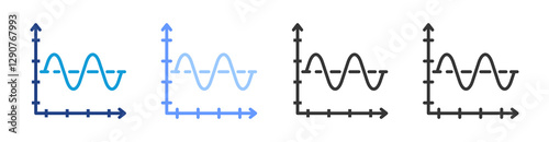 Threshold icon set multiple style collection