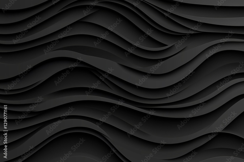 Obraz premium Abstract black background with matte waves