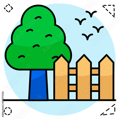 An icon design of fence