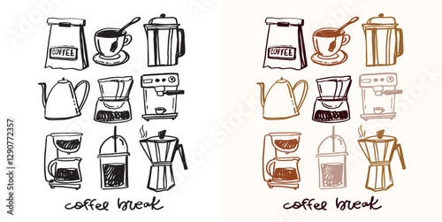 Cute hand drawn doodle lettering quote about coffee. Lettering for t-shirt design, mug print, bag print, clothes fashion. 100% hand drawn vector image.