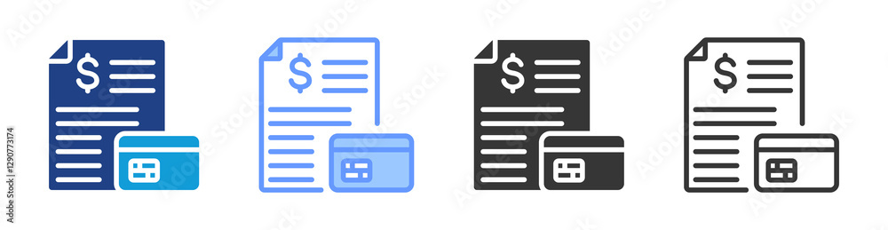 Budget icon set multiple style collection Budget icon set multiple style collection