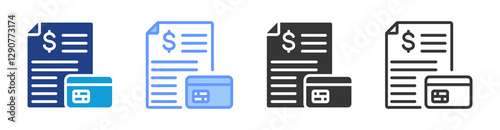 Budget icon set multiple style collection