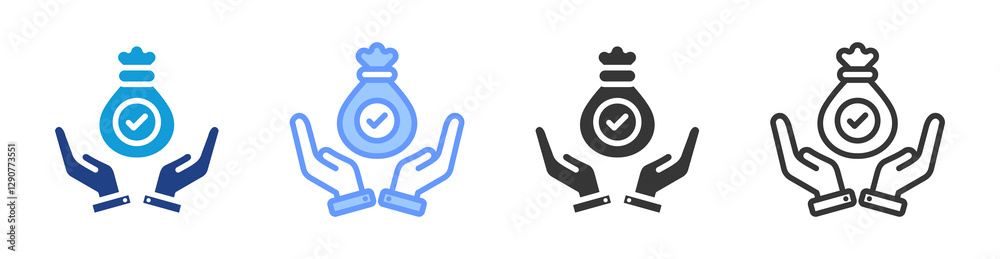 Net Worth icon set multiple style collection Net Worth icon set multiple style collection