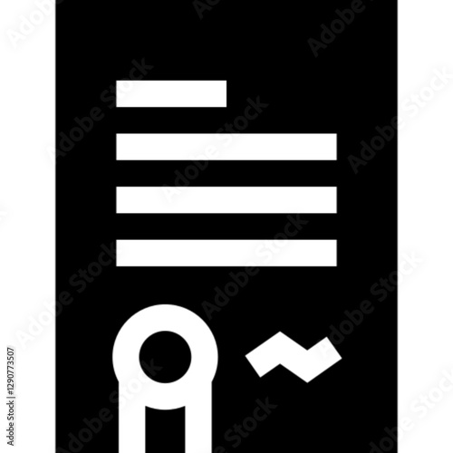Contract icon featuring a signed document or handshake, symbolizing legal agreements, business deals, and official commitments. Ideal for law, business, and finance themes

