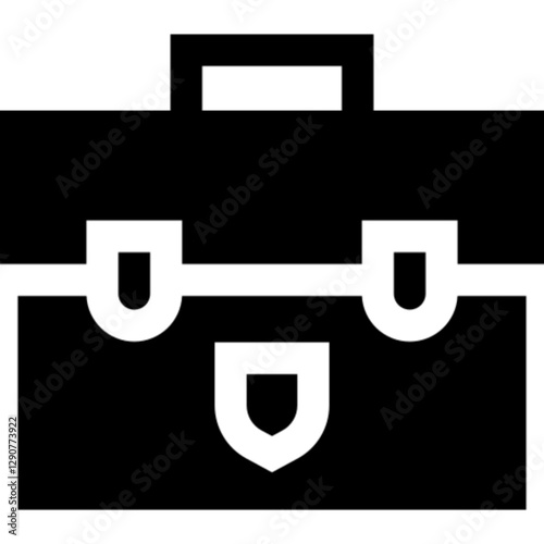 Suitcase icon featuring a travel bag, symbolizing business trips, tourism, and luggage. Ideal for travel, vacation, and transportation themes

