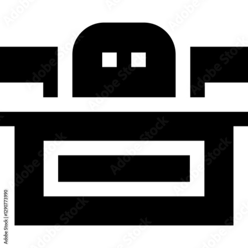 Tribunal icon featuring a courthouse or scales of justice, symbolizing legal proceedings, judiciary, and dispute resolution. Ideal for law, governance, and arbitration themes

