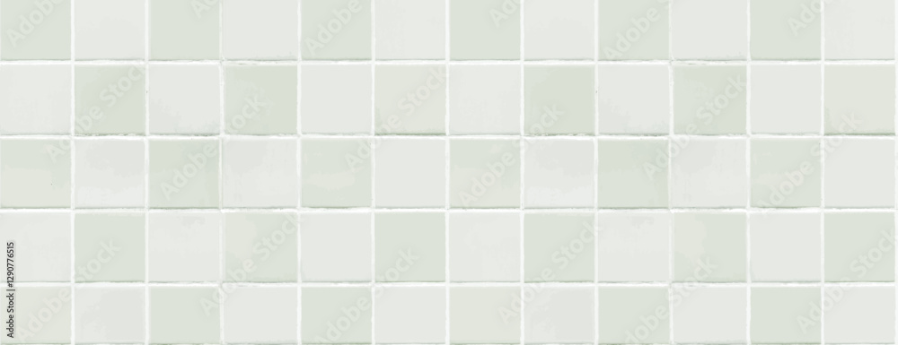 Fototapeta premium A light gray tiled background with a smooth texture. The background features a grid pattern with subtle gray, gray hues. Grid pattern background vector. Green background.