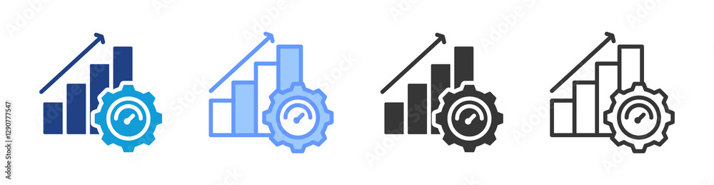 Productivity icon set multiple style collection Productivity icon set multiple style collection