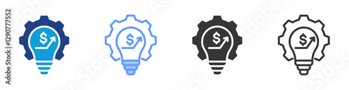 Development icon set multiple style collection