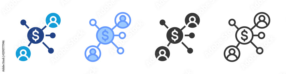 Networking icon set multiple style collection Networking icon set multiple style collection