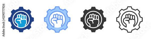 Empowerment icon set multiple style collection