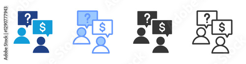 Mentorship icon set multiple style collection