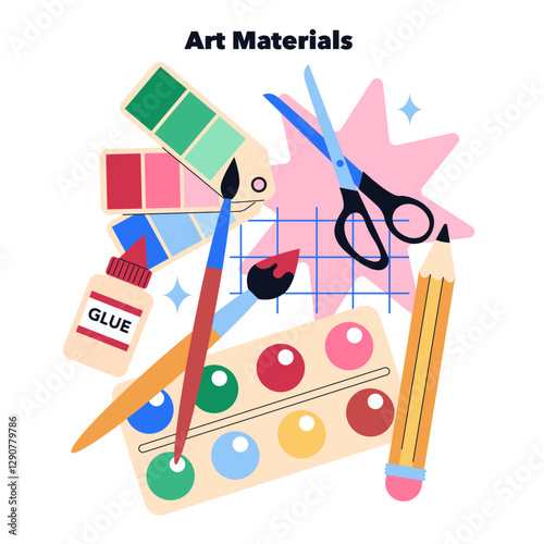 Workshops. Flat Vector Illustration