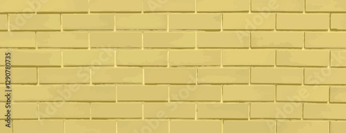 Yellow brick background, background with a textured brick pattern, background in a warm yellow color, creating a rustic feel. Brick texture background vector wallpaper